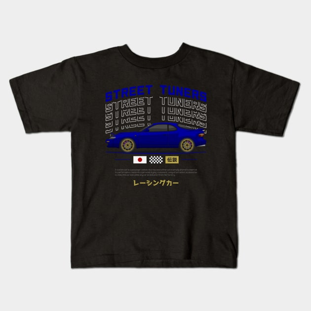 Tuner Blue MK5 Celica Superior JDM Kids T-Shirt by GoldenTuners